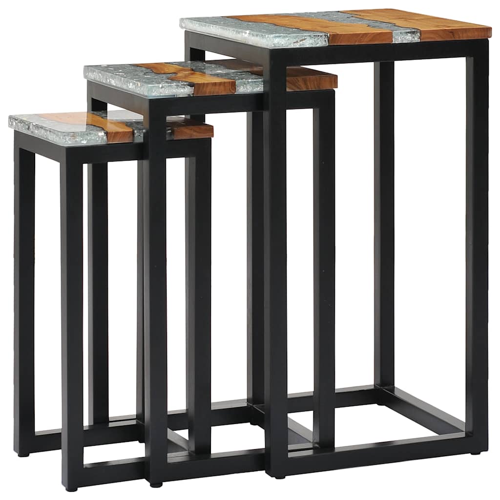Table d'Appoint Gigogne en Bois de Teck 40 cm-La-Fabrique-Industrielle