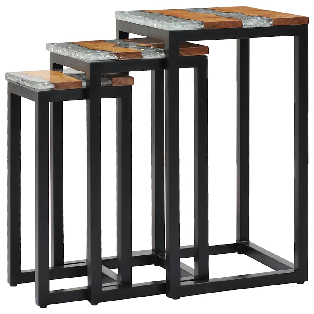 Table d'Appoint Gigogne en Bois de Teck 40 cm-La-Fabrique-Industrielle