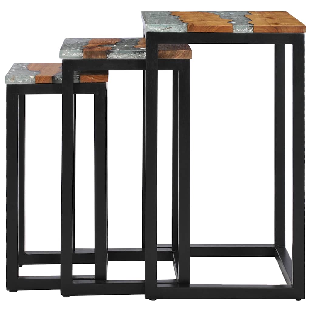 Table d'Appoint Gigogne en Bois de Teck 40 cm-La-Fabrique-Industrielle