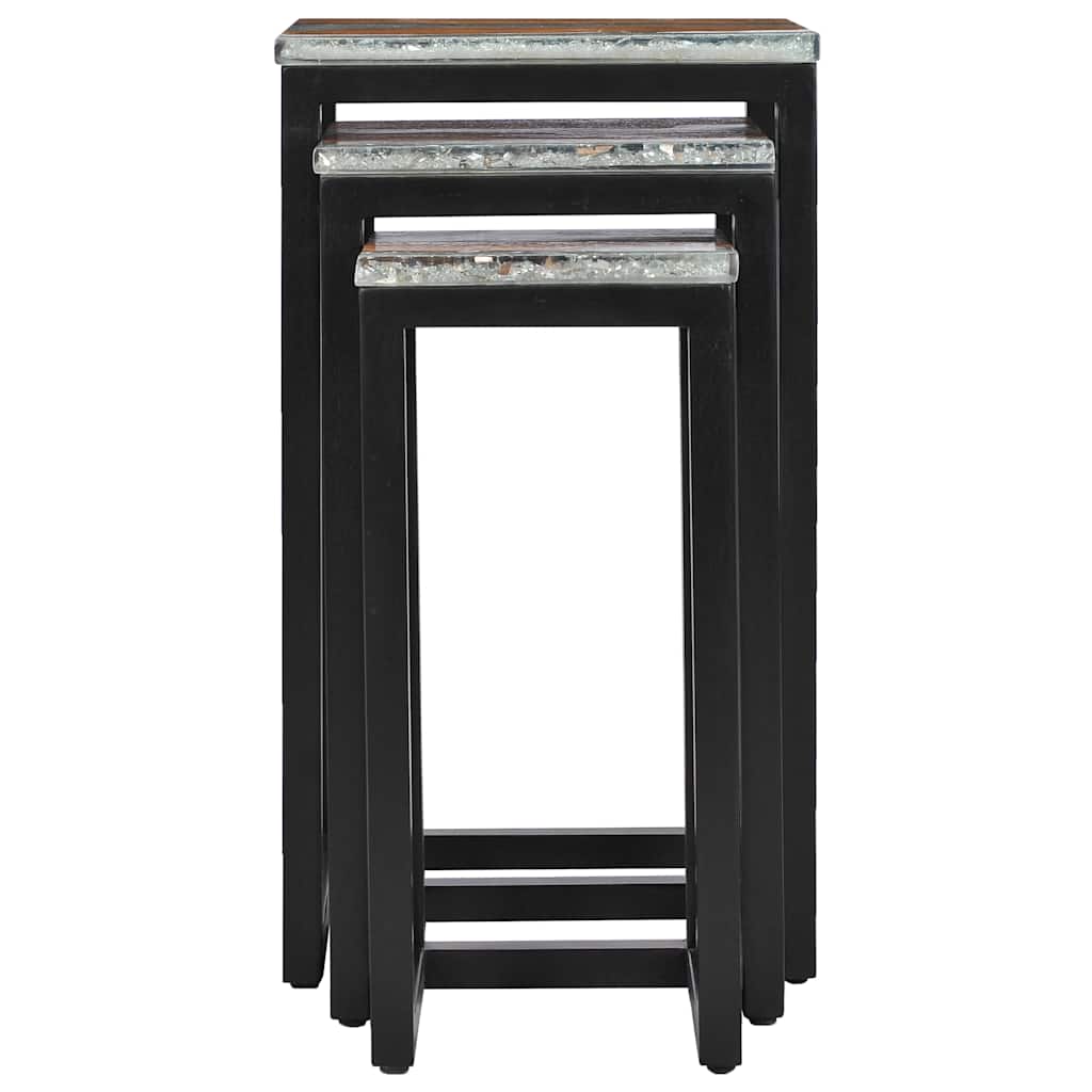 Table d'Appoint Gigogne en Bois de Teck 40 cm-La-Fabrique-Industrielle