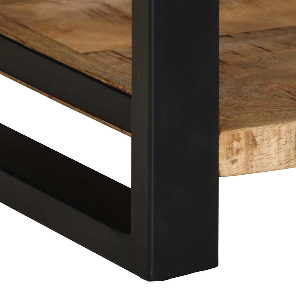 Table d'Appoint Industrielle en Acier et Bois Brut-La-Fabrique-Industrielle