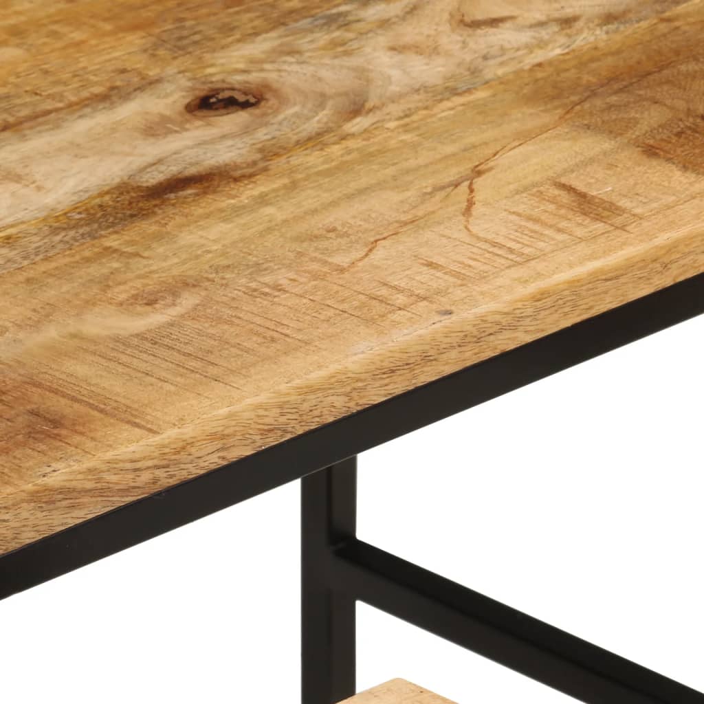 Table d'Appoint Industrielle en Bois Brut et Fer-La-Fabrique-Industrielle