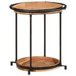 Table d'Appoint Industrielle en Bois d'Acacia à 2 Niveaux-Bois d'acacia massif-1-La-Fabrique-Industrielle