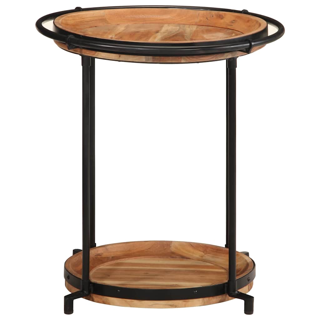 Table d'Appoint Industrielle en Bois d'Acacia à 2 Niveaux-La-Fabrique-Industrielle