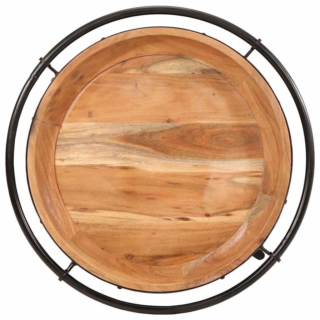 Table d'Appoint Industrielle en Bois d'Acacia à 2 Niveaux-La-Fabrique-Industrielle