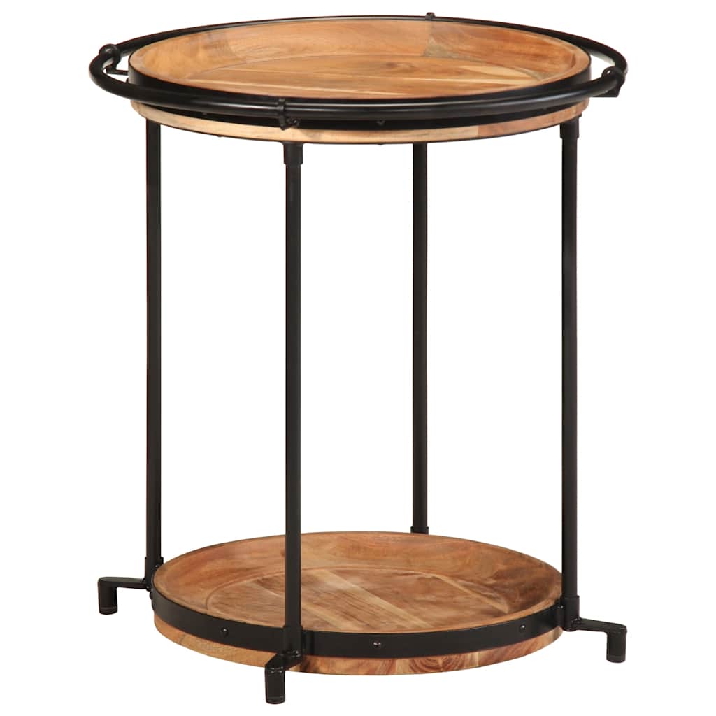 Table d'Appoint Industrielle en Bois d'Acacia à 2 Niveaux-La-Fabrique-Industrielle