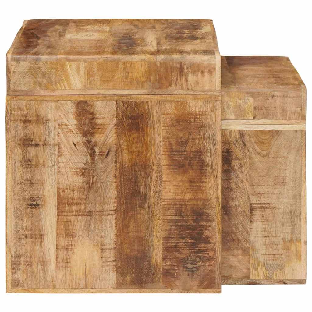 Table d'Appoint Industrielle en Bois de Manguier Massif-La-Fabrique-Industrielle