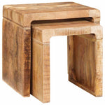 Table d'Appoint Industrielle en Bois de Manguier Massif-La-Fabrique-Industrielle