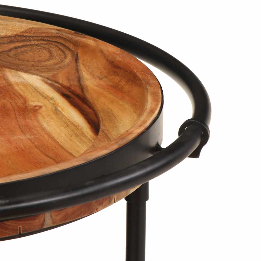 Table d'Appoint Industrielle en Bois et Fer Forgé-La-Fabrique-Industrielle