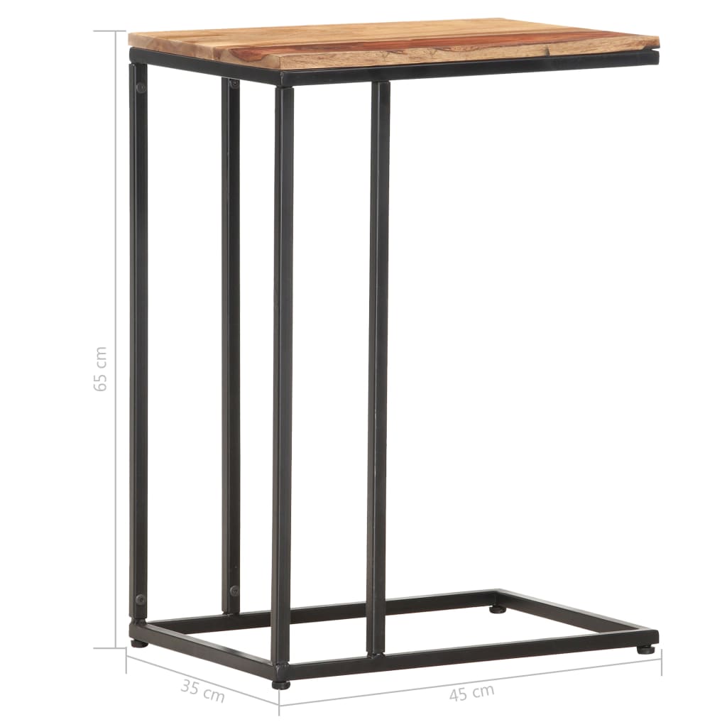 Table d'Appoint Industrielle en Bois et Métal Noir-La-Fabrique-Industrielle