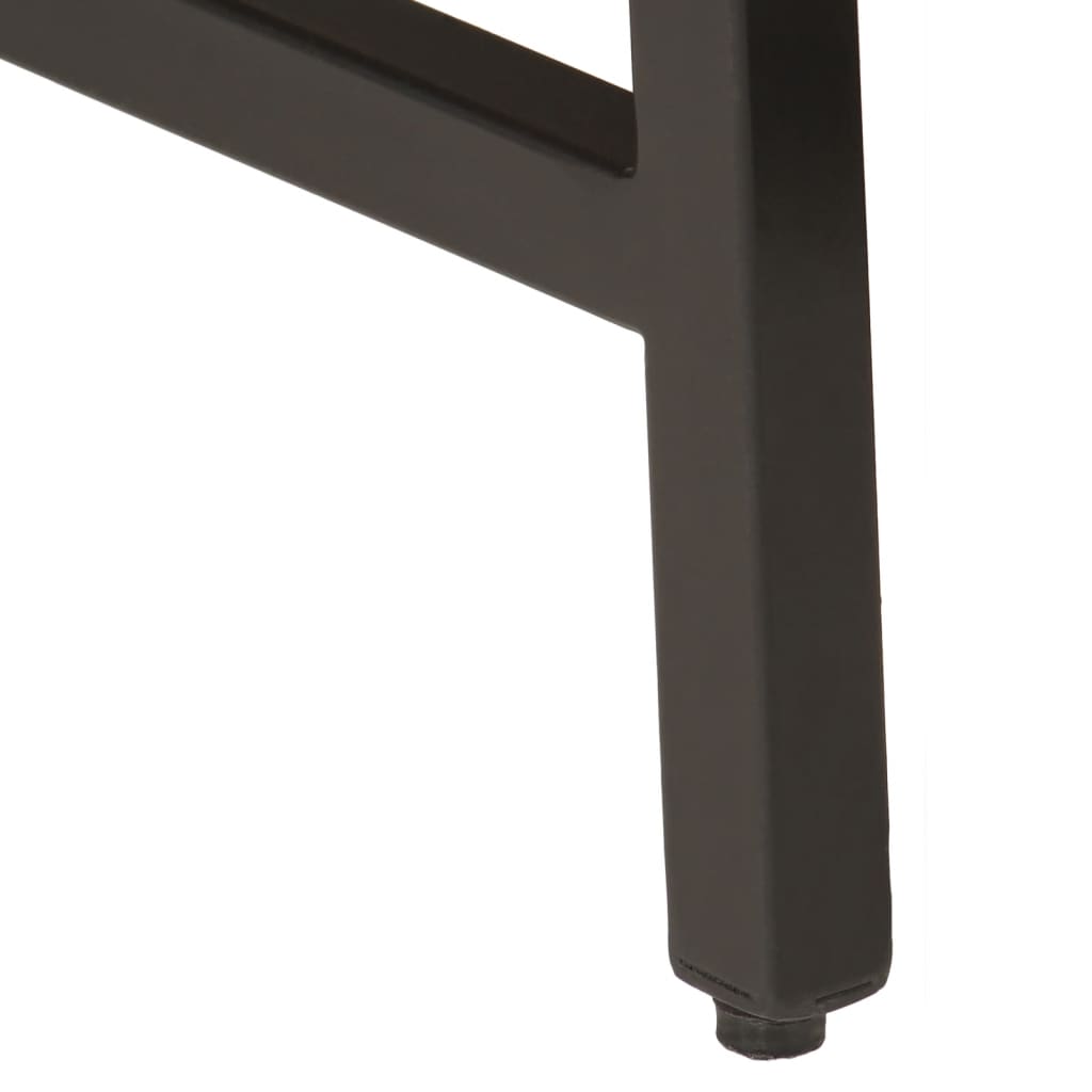 Table d'Appoint Industrielle en Bois et Pieds Noirs-La-Fabrique-Industrielle
