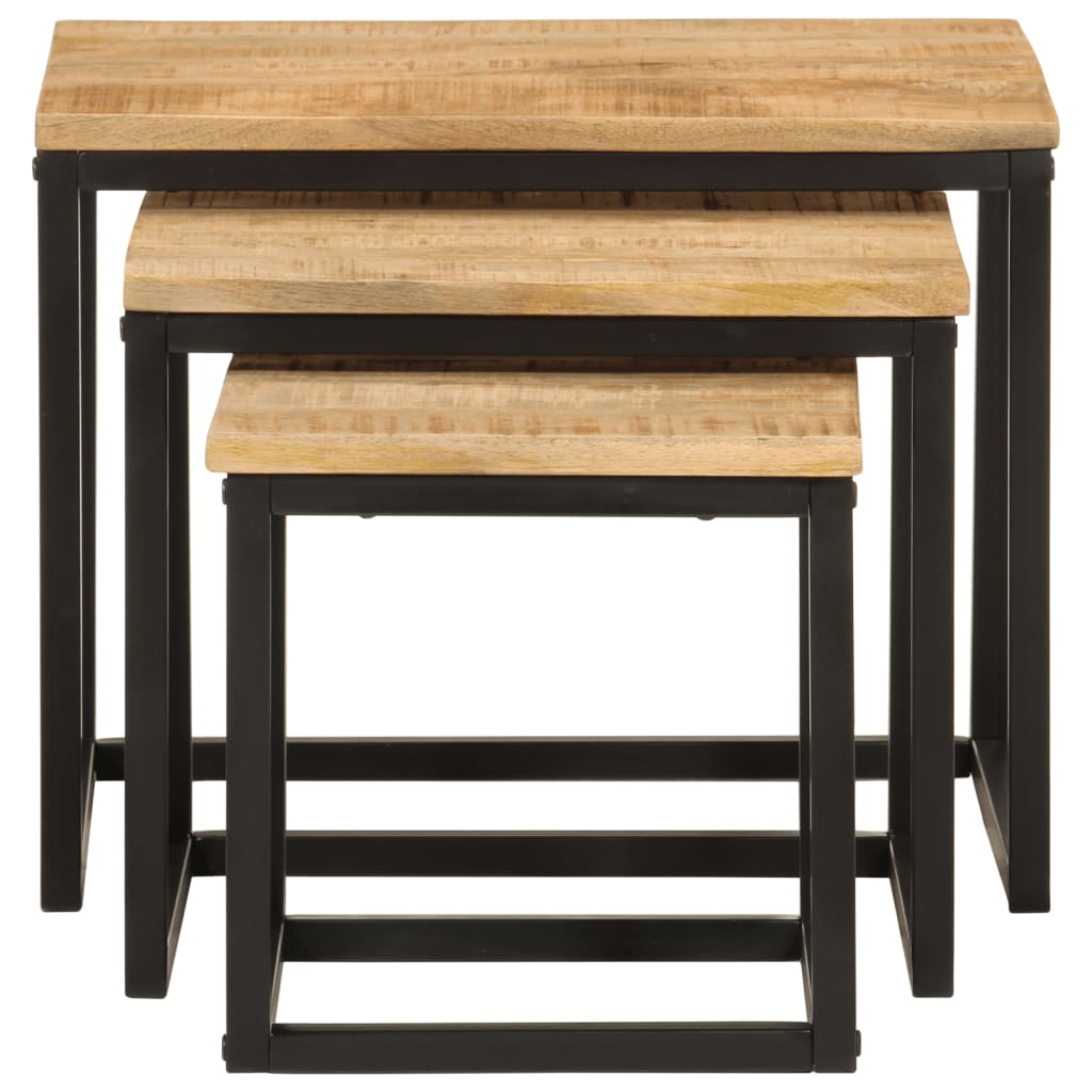 Table d'Appoint Rectangulaire en Bois et Fer Industriel-La-Fabrique-Industrielle