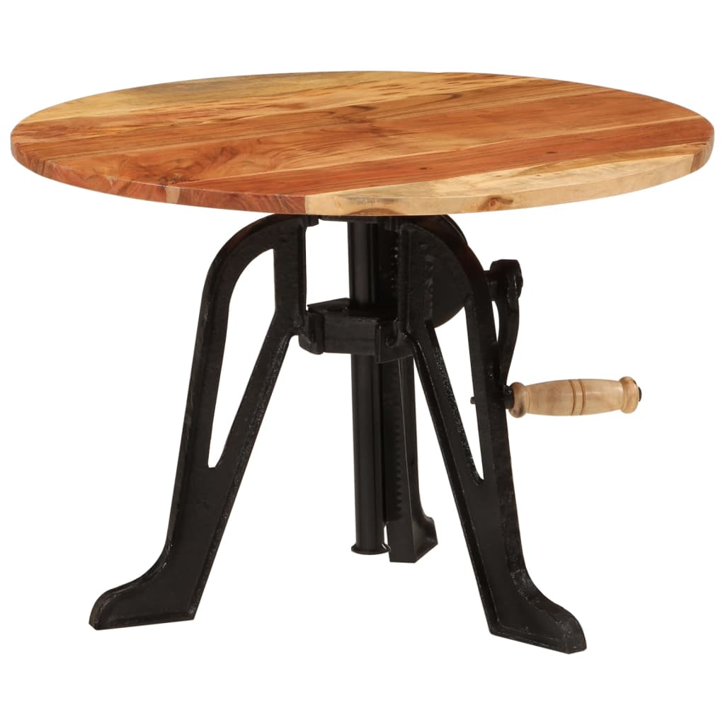 Table d'Appoint Vintage en Bois d'Acacia et Fonte-La-Fabrique-Industrielle
