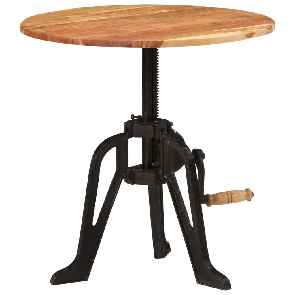Table d'Appoint Vintage en Bois d'Acacia et Fonte-La-Fabrique-Industrielle