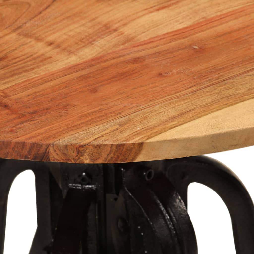 Table d'Appoint Vintage en Bois d'Acacia et Fonte-La-Fabrique-Industrielle