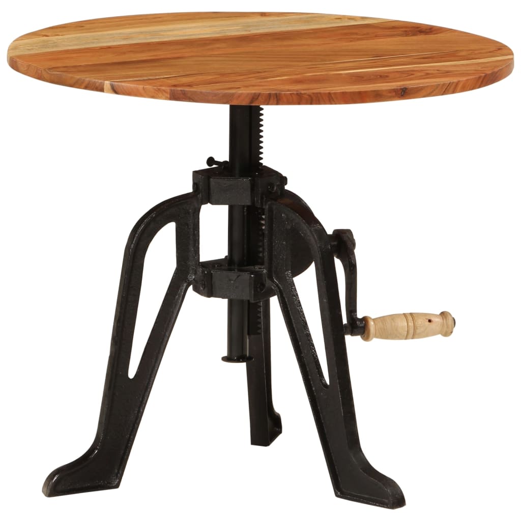 Table d'Appoint Vintage en Bois d'Acacia et Fonte-La-Fabrique-Industrielle