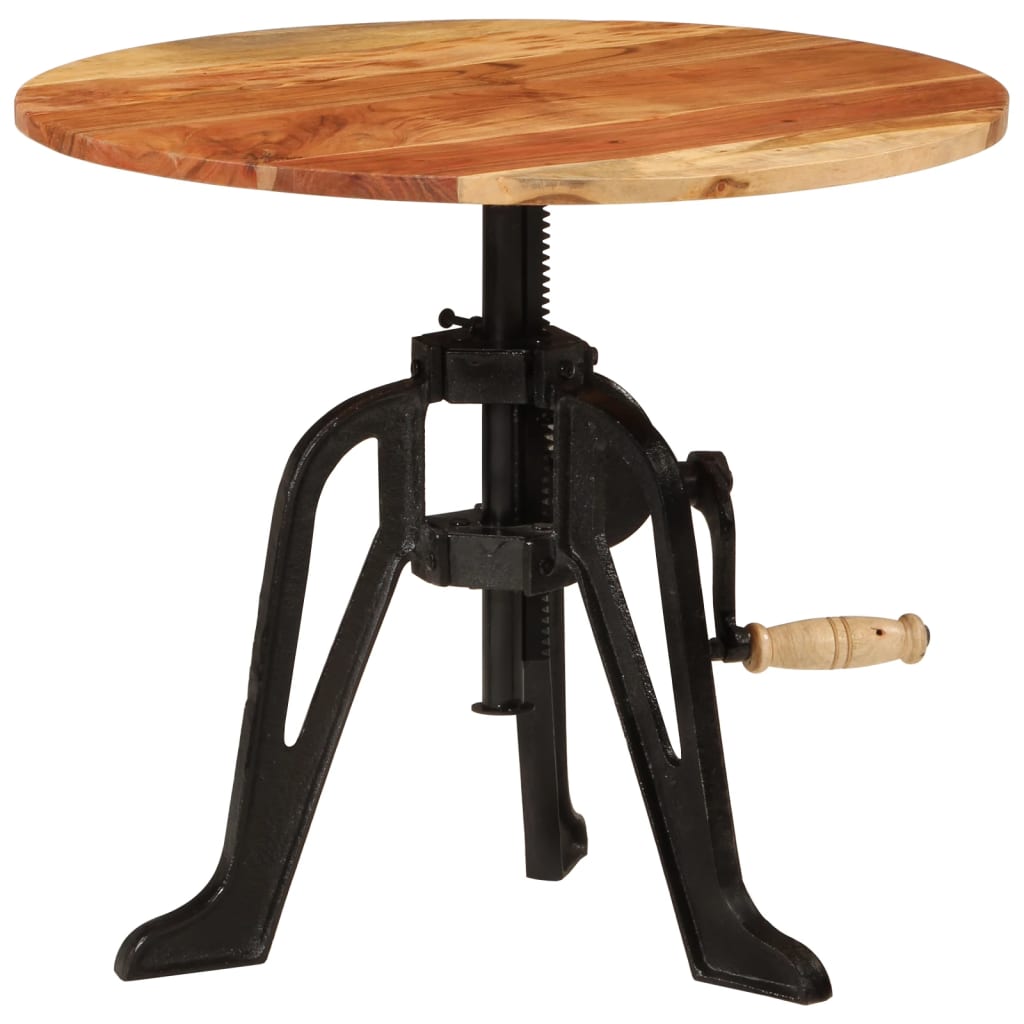 Table d'Appoint Vintage en Bois d'Acacia et Fonte-La-Fabrique-Industrielle