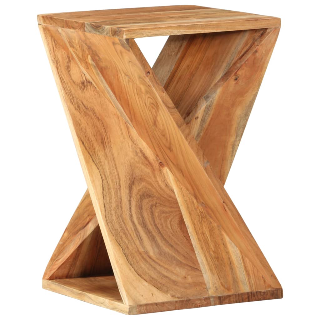 Table d'Appoint en Bois Massif et Design Industriel-Bois d'acacia massif-1-La-Fabrique-Industrielle