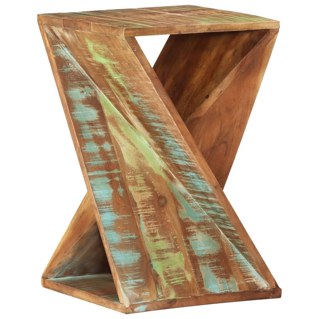 Table d'Appoint en Bois Massif et Design Industriel-bois de récupération massif-1-La-Fabrique-Industrielle