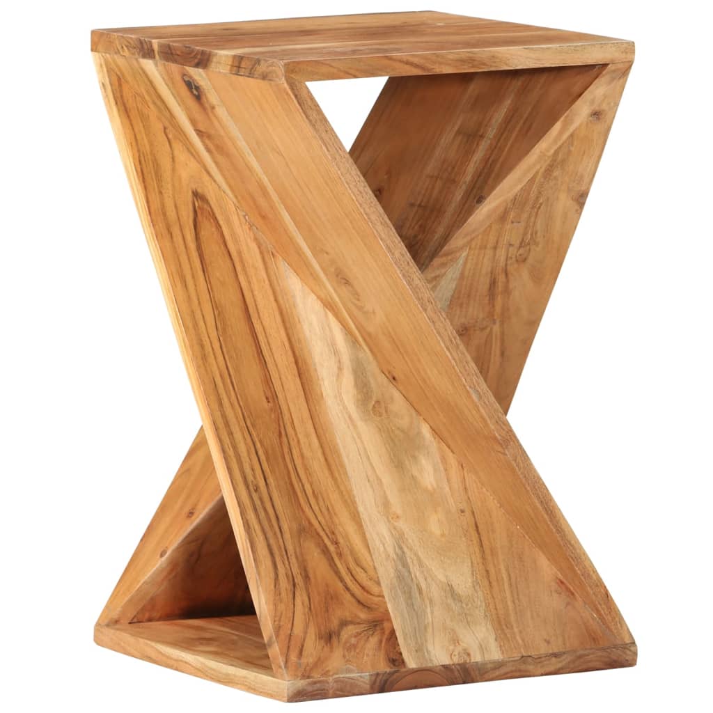 Table d'Appoint en Bois Massif et Design Industriel-La-Fabrique-Industrielle