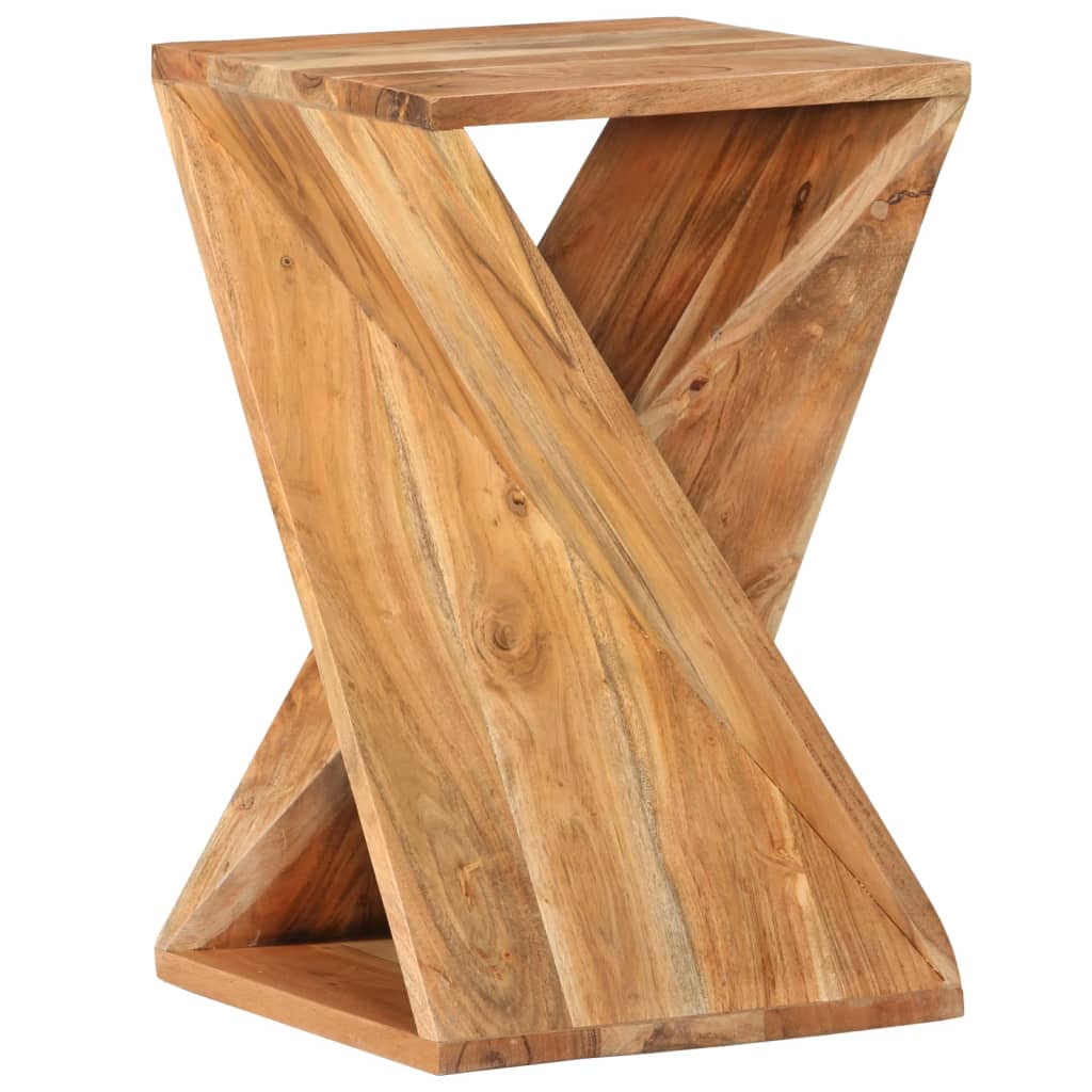 Table d'Appoint en Bois Massif et Design Industriel-La-Fabrique-Industrielle