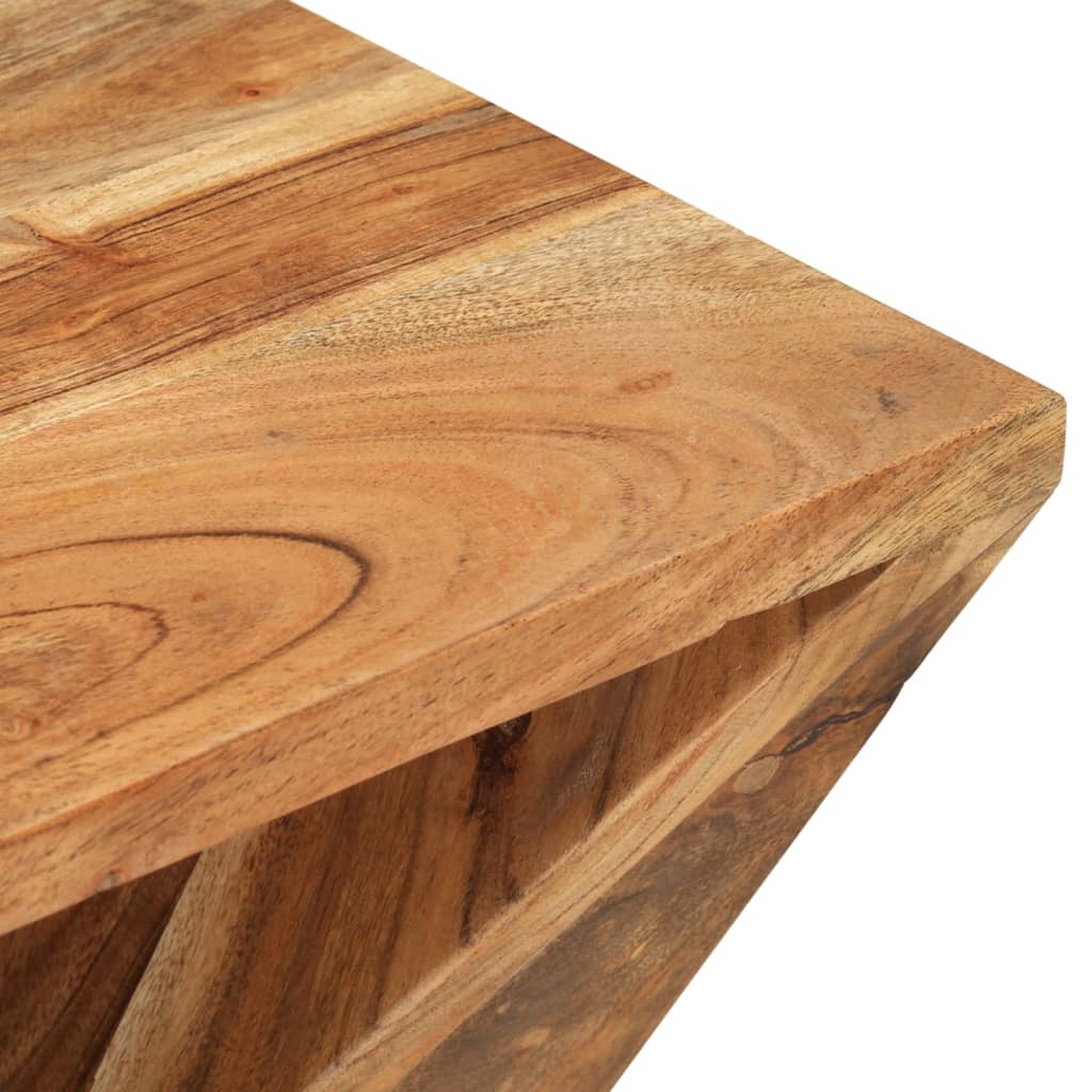 Table d'Appoint en Bois Massif et Design Industriel-La-Fabrique-Industrielle