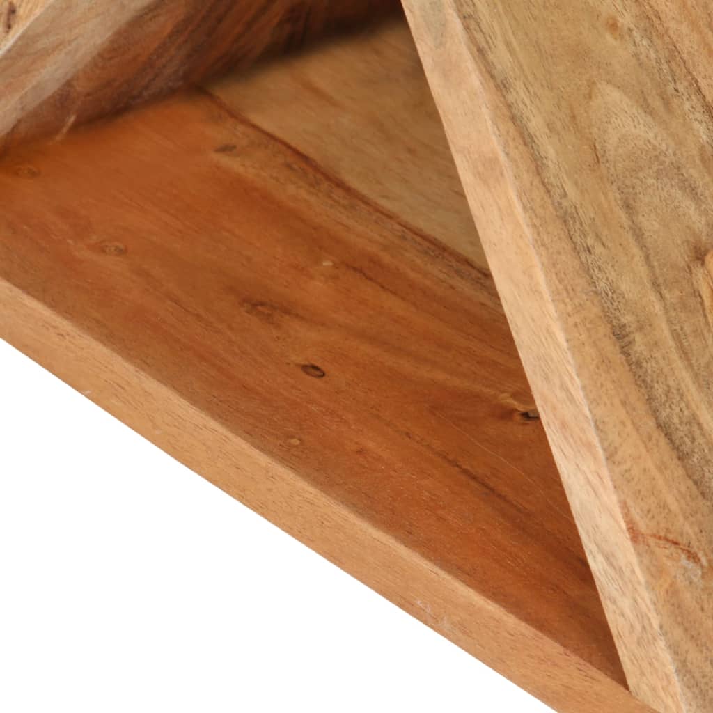 Table d'Appoint en Bois Massif et Design Industriel-La-Fabrique-Industrielle