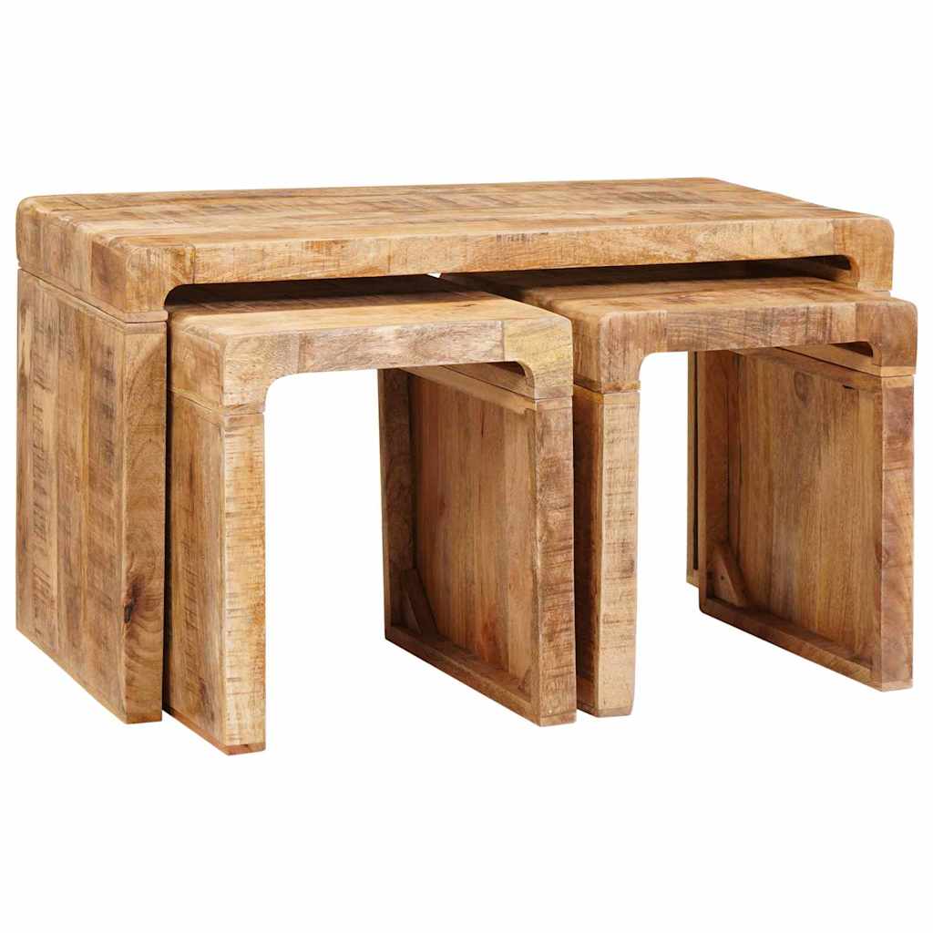 Table d'Appoint en Bois Naturel de Manguier Massif-La-Fabrique-Industrielle