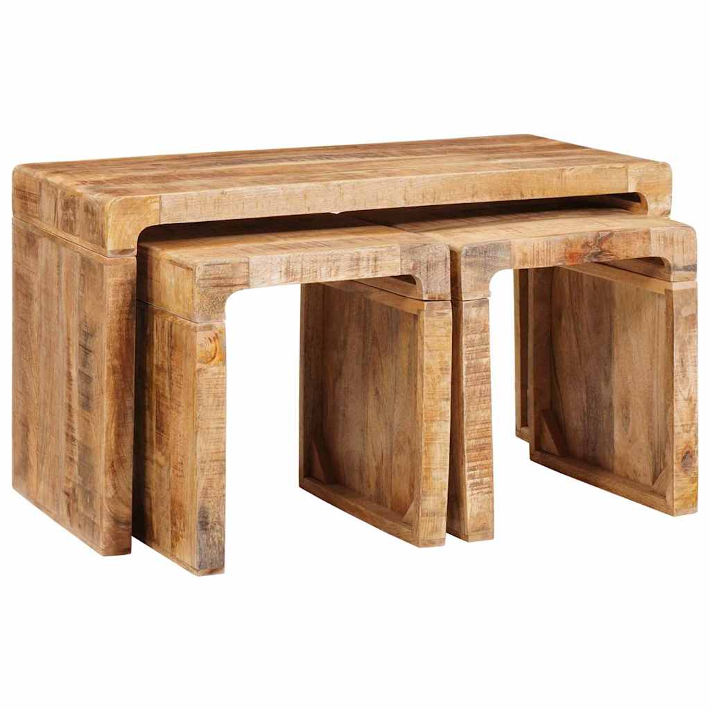 Table d'Appoint en Bois Naturel de Manguier Massif-La-Fabrique-Industrielle