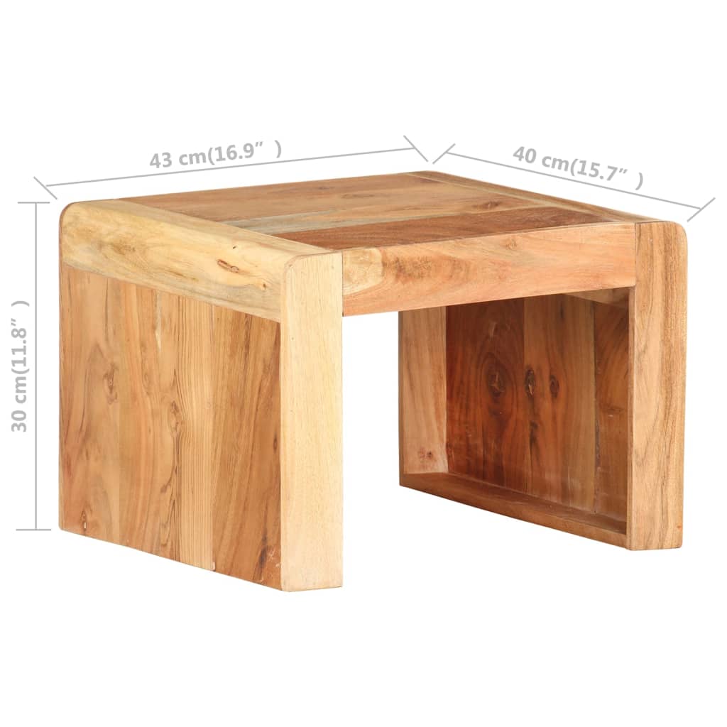Table d'Appoint en Bois d'Acacia Style Industriel-La-Fabrique-Industrielle