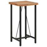 Table de Bar Carrée en Bois Massif d'Acacia et Fer-1-55 x 55 x 107 cm-La-Fabrique-Industrielle