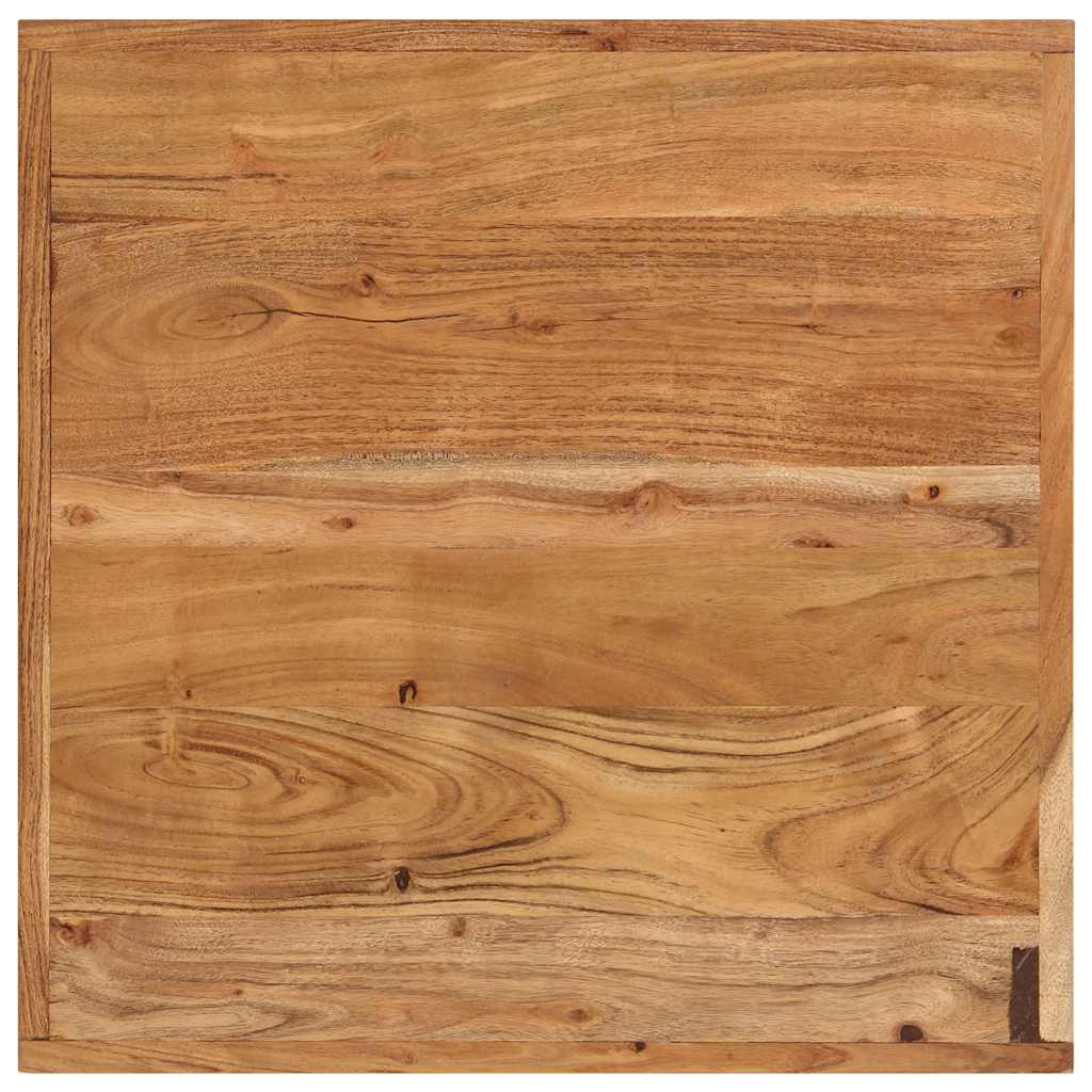 Table de Bar Carrée en Bois Massif d'Acacia et Fer-La-Fabrique-Industrielle