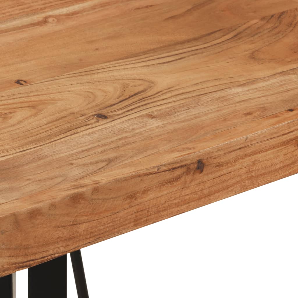 Table de Bar Carrée en Bois Massif d'Acacia et Fer-La-Fabrique-Industrielle