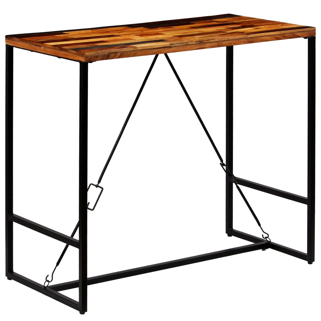 Table de Bar Industrielle en Bois de Récupération-1-120 x 60 x 106 cm-La-Fabrique-Industrielle