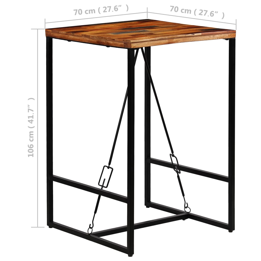 Table de Bar Industrielle en Bois de Récupération-La-Fabrique-Industrielle