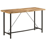 Table de Bar en Bois et Fer au Style Industriel-bois de manguier massif-1-180 x 70 x 107 cm-La-Fabrique-Industrielle