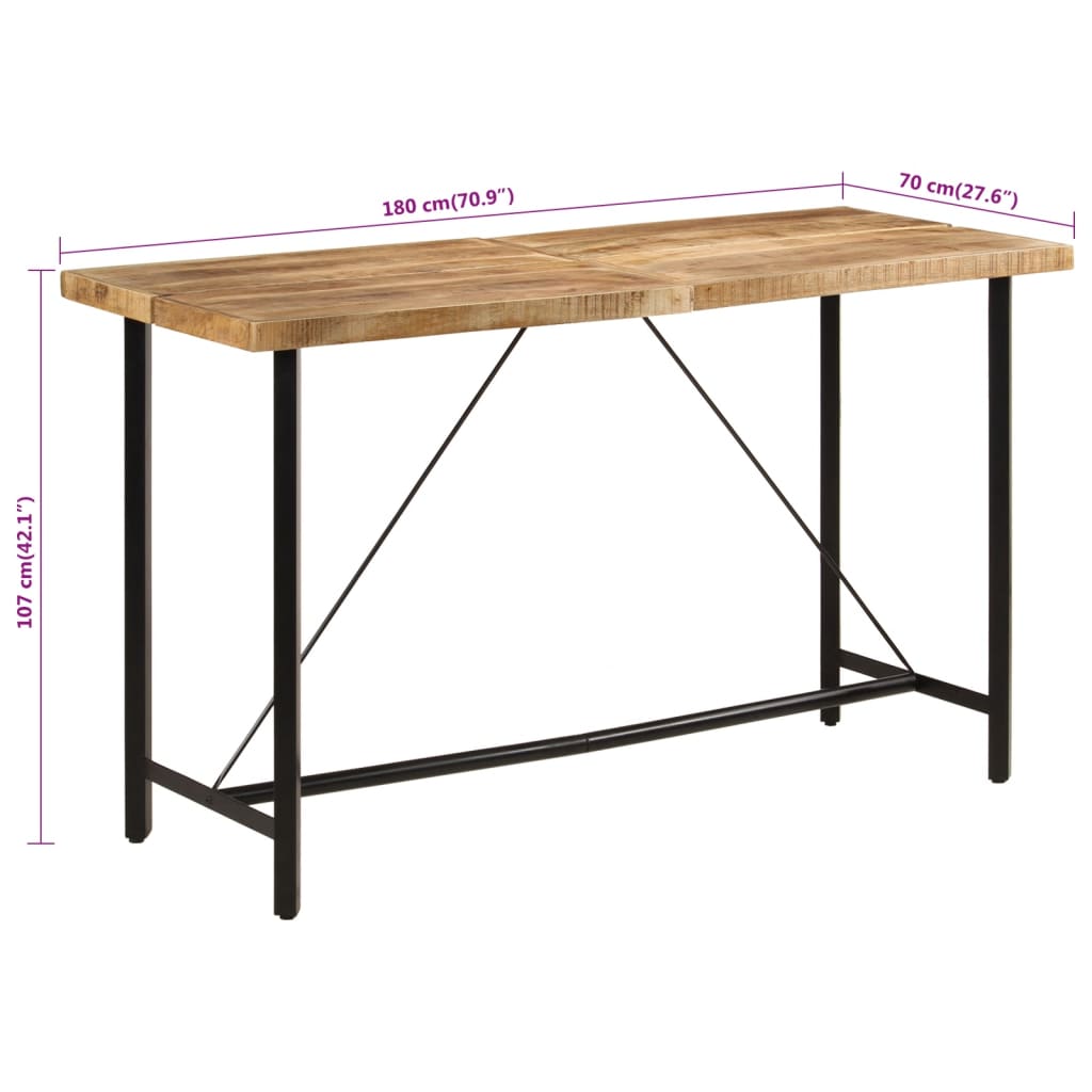 Table de Bar en Bois et Fer au Style Industriel-La-Fabrique-Industrielle