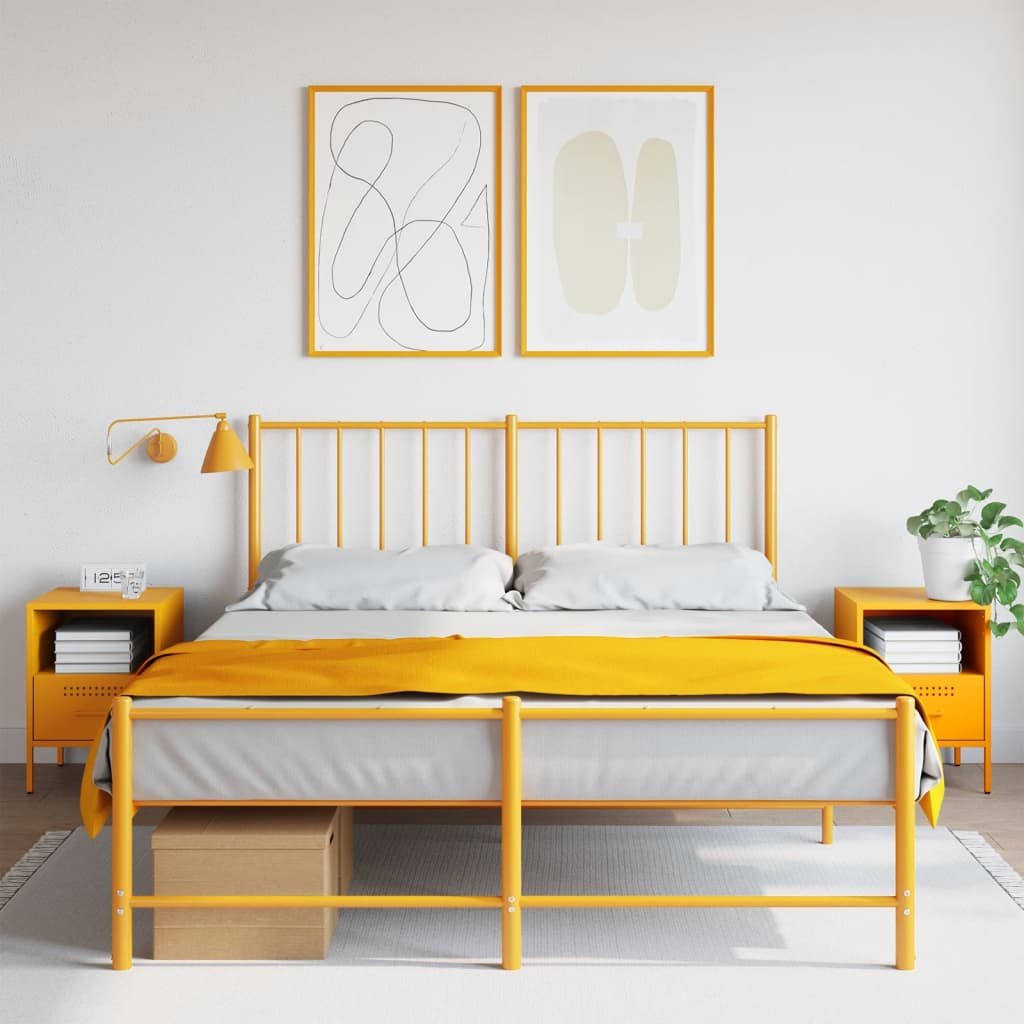 Table de Chevet Design en Acier Style Industriel-Jaune-2-La-Fabrique-Industrielle