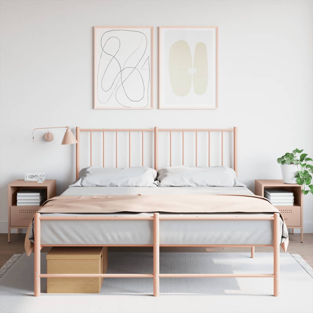 Table de Chevet Design en Acier Style Industriel-Rose-2-La-Fabrique-Industrielle