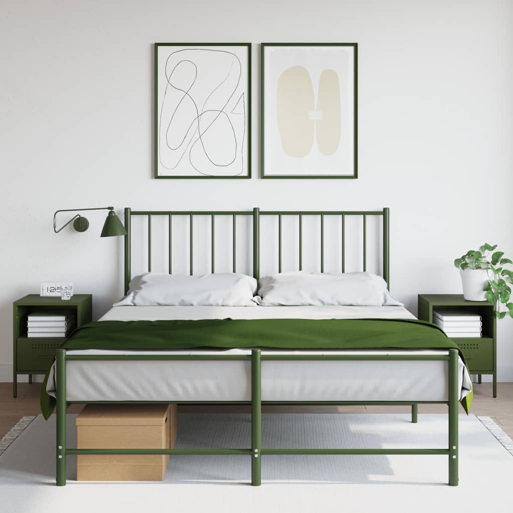 Table de Chevet Design en Acier Style Industriel-Vert-2-La-Fabrique-Industrielle