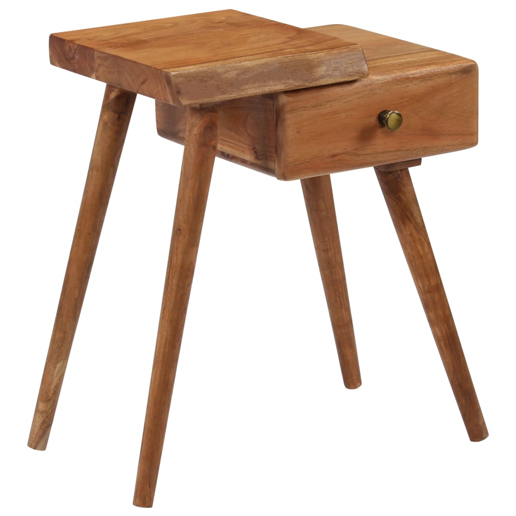 Table de Chevet Design en Bois d'Acacia Industriel-La-Fabrique-Industrielle