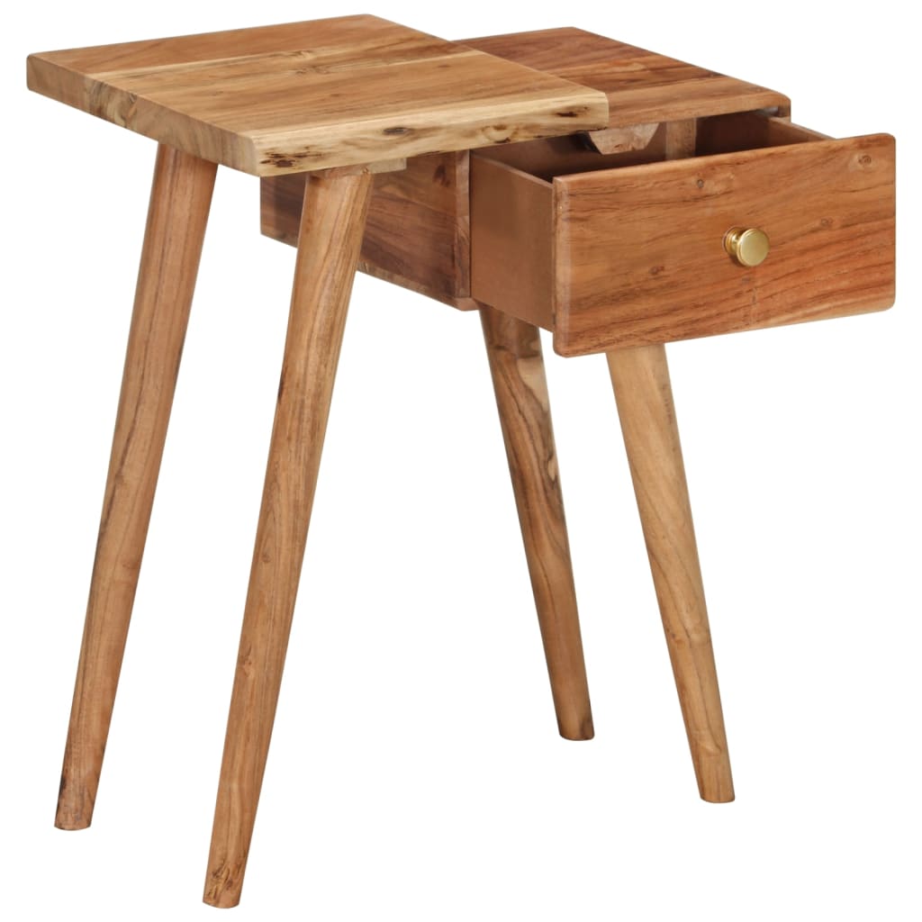 Table de Chevet Design en Bois d'Acacia Industriel-La-Fabrique-Industrielle