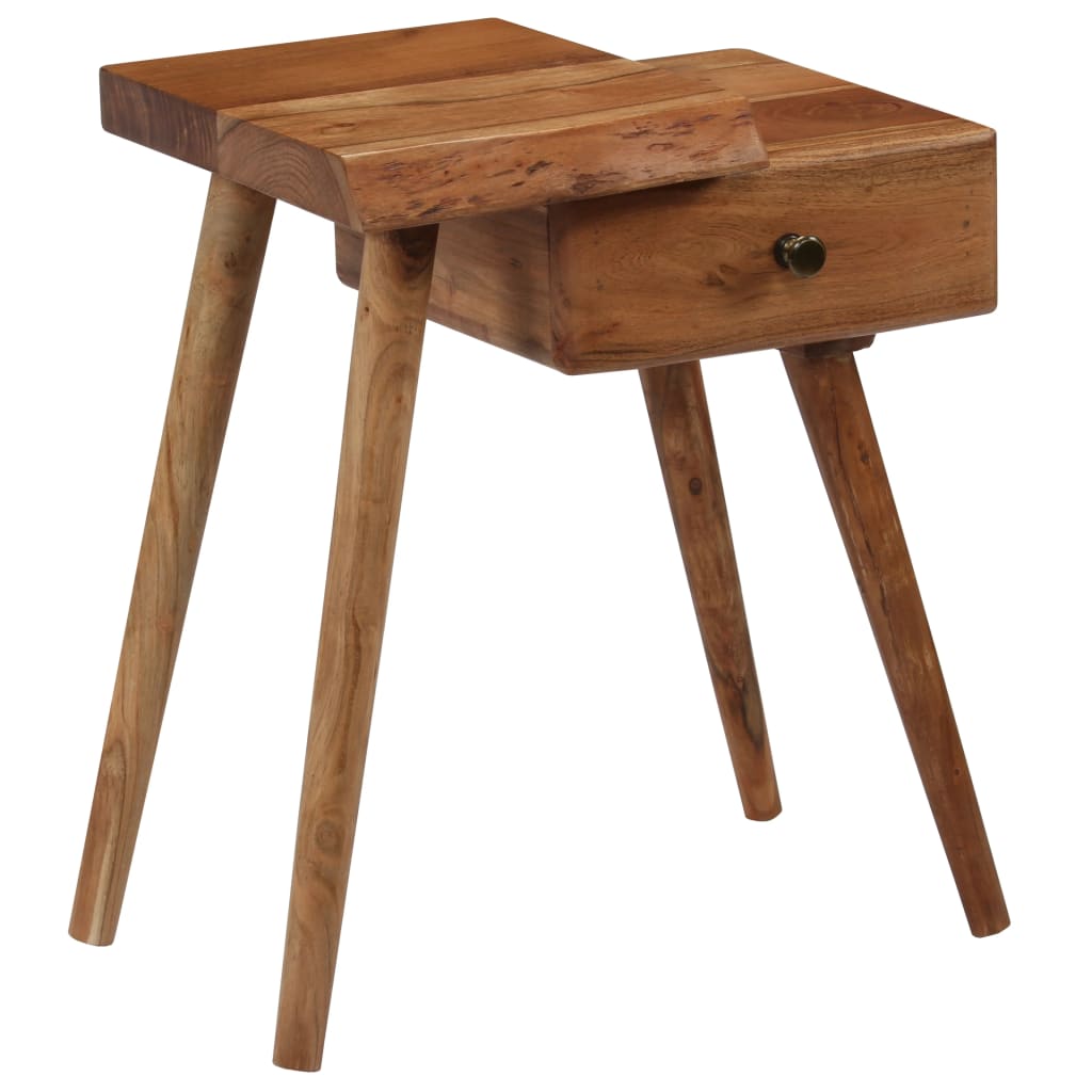 Table de Chevet Design en Bois d'Acacia Industriel-La-Fabrique-Industrielle