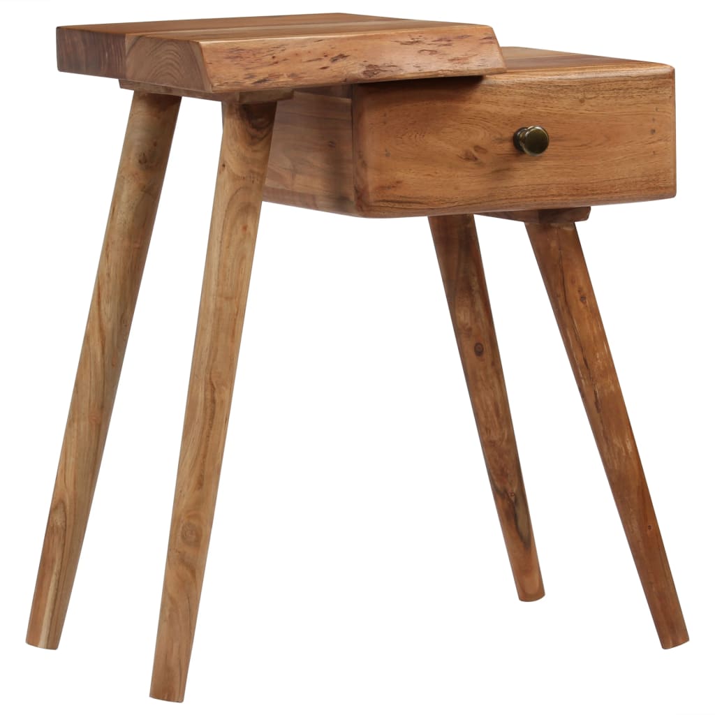 Table de Chevet Design en Bois d'Acacia Industriel-La-Fabrique-Industrielle