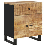Table de Chevet Indus en Bois de Manguier et Pied Métal-La-Fabrique-Industrielle