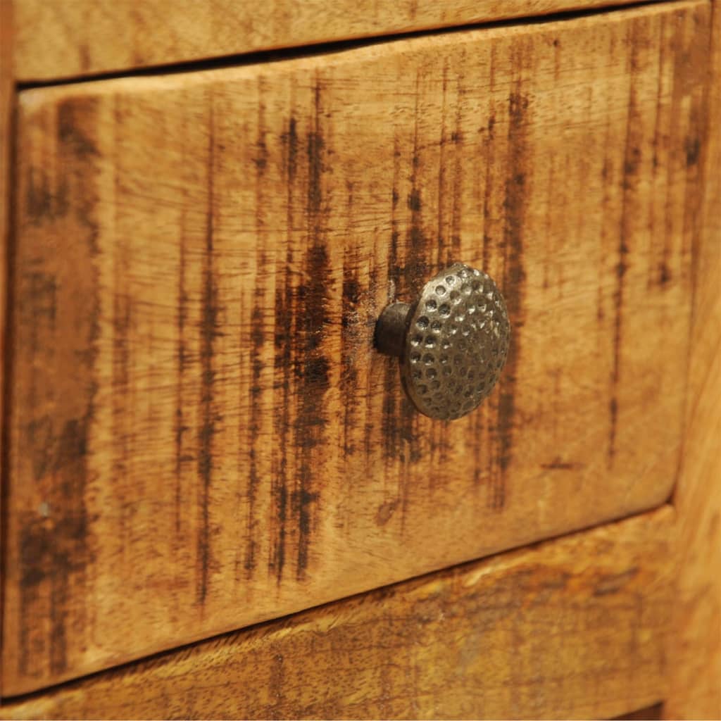 Table de Chevet Industrielle en Bois Brut de Manguier-La-Fabrique-Industrielle