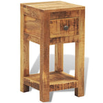 Table de Chevet Industrielle en Bois Brut de Manguier-La-Fabrique-Industrielle
