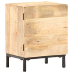 Table de Chevet Industrielle en Bois Clair et Acier-La-Fabrique-Industrielle