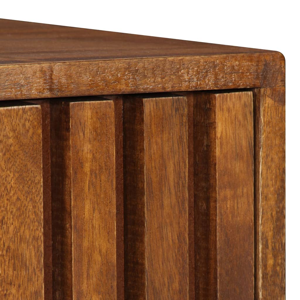 Table de Chevet Industrielle en Bois Foncé de Manguier-La-Fabrique-Industrielle