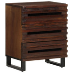 Table de Chevet Industrielle en Bois Marron Foncé-Marron-bois de manguier massif-1-La-Fabrique-Industrielle